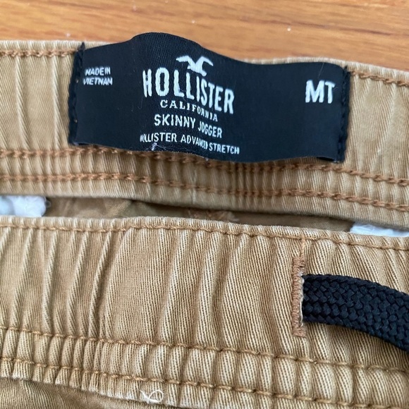 Hollister Pants Mens Size Medium Tall Jogger Advanced Stretch Beige Tan Khaki - Picture 3 of 11